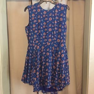 Blue floral dress